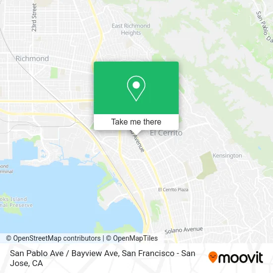 Mapa de San Pablo Ave / Bayview Ave