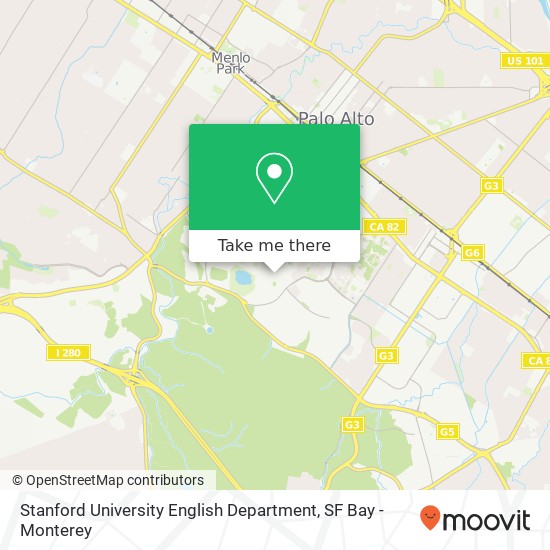 Stanford University English Department map