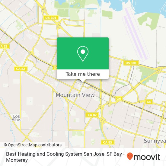 Best Heating and Cooling System San Jose map