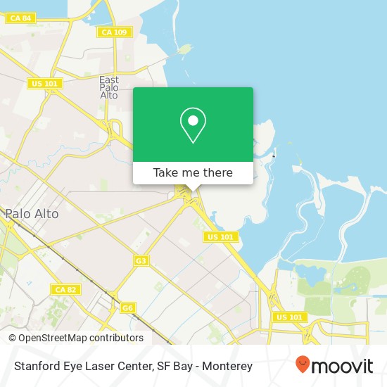 Mapa de Stanford Eye Laser Center