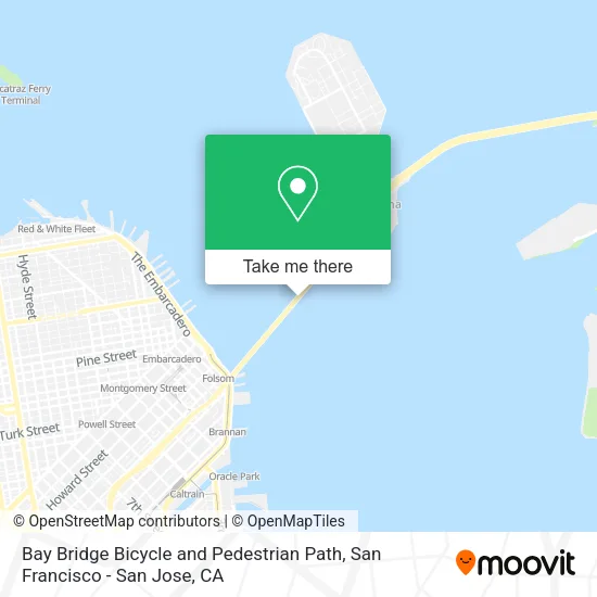 Bay Bridge Bicycle and Pedestrian Path map