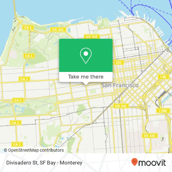 Mapa de Divisadero St