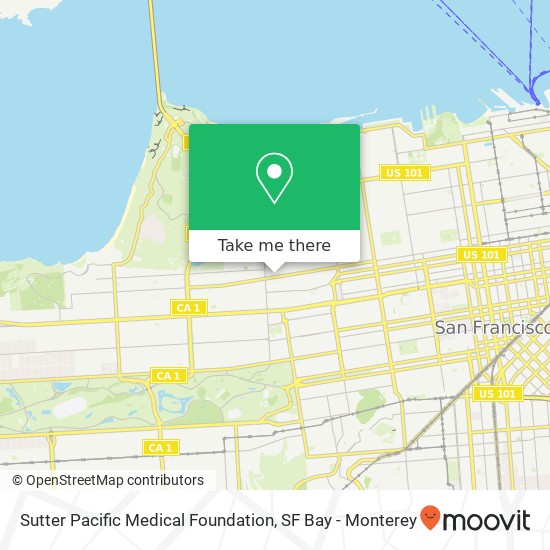 Mapa de Sutter Pacific Medical Foundation