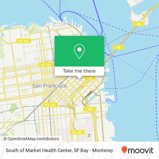 South of Market Health Center map