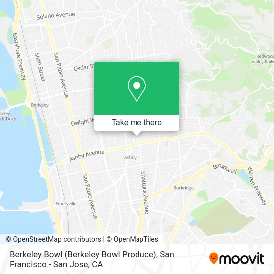 Mapa de Berkeley Bowl (Berkeley Bowl Produce)