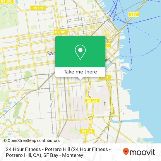Mapa de 24 Hour Fitness - Potrero Hill (24 Hour Fitness - Potrero Hill, CA)