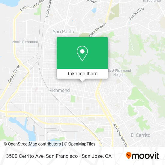 Mapa de 3500 Cerrito Ave