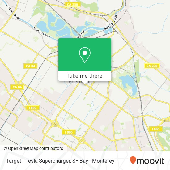 Mapa de Target - Tesla Supercharger