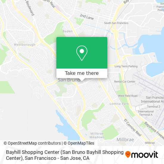 Mapa de Bayhill Shopping Center (San Bruno Bayhill Shopping Center)