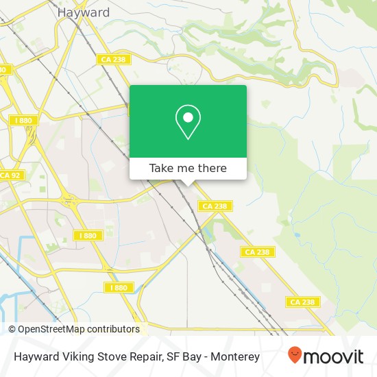 Mapa de Hayward Viking Stove Repair