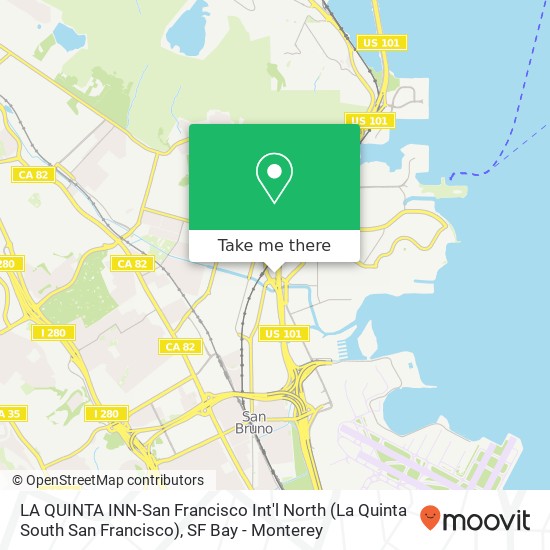 Mapa de LA QUINTA INN-San Francisco Int'l North (La Quinta South San Francisco)