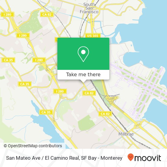 San Mateo Ave / El Camino Real map