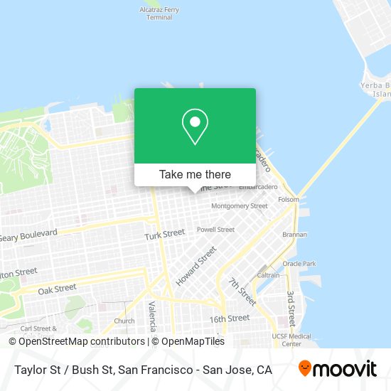 Mapa de Taylor St / Bush St