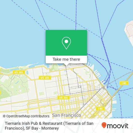 Tiernan's Irish Pub & Restaurant (Tiernan's of San Francisco) map