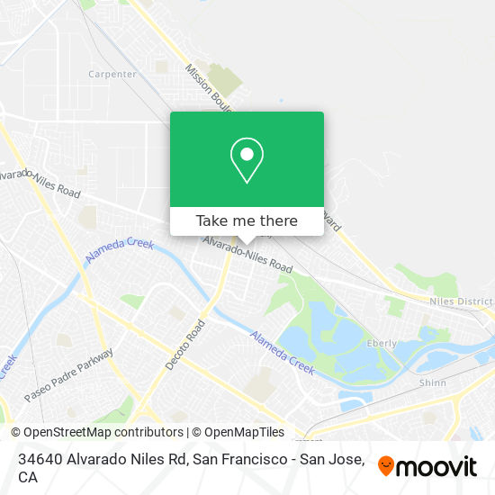 Mapa de 34640 Alvarado Niles Rd