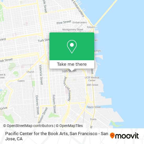 Mapa de Pacific Center for the Book Arts