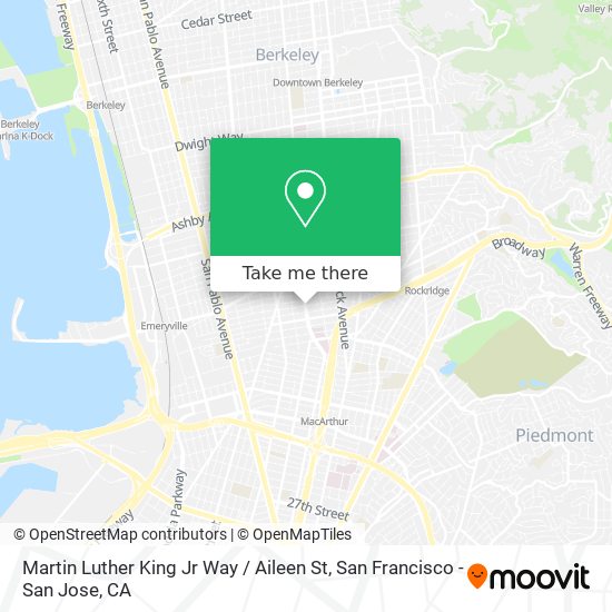 Martin Luther King Jr Way / Aileen St map