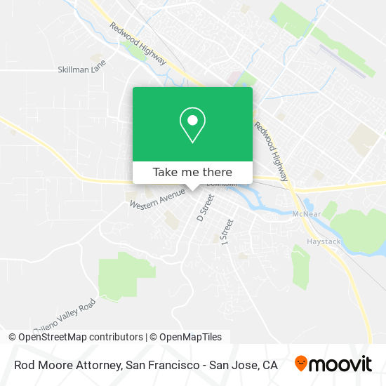 Rod Moore Attorney map