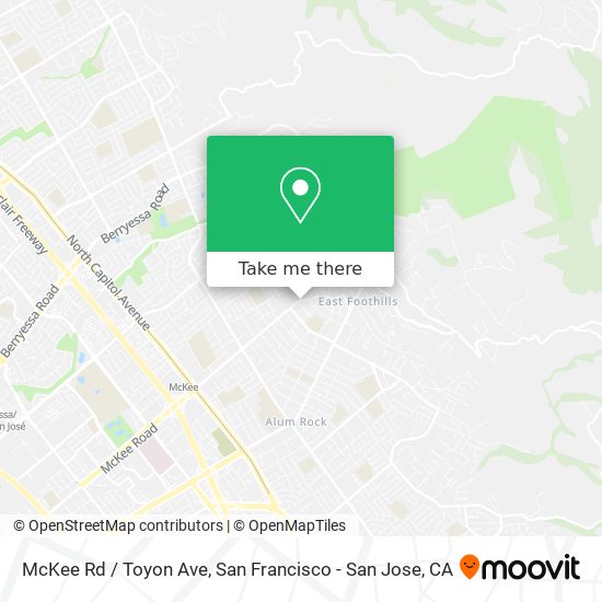 McKee Rd / Toyon Ave map