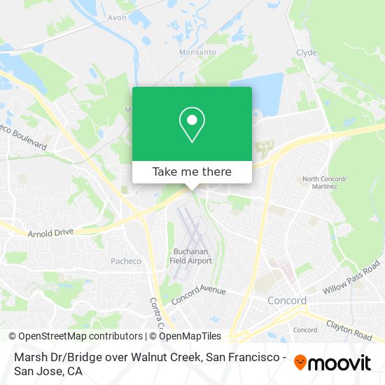 Marsh Dr / Bridge over Walnut Creek map