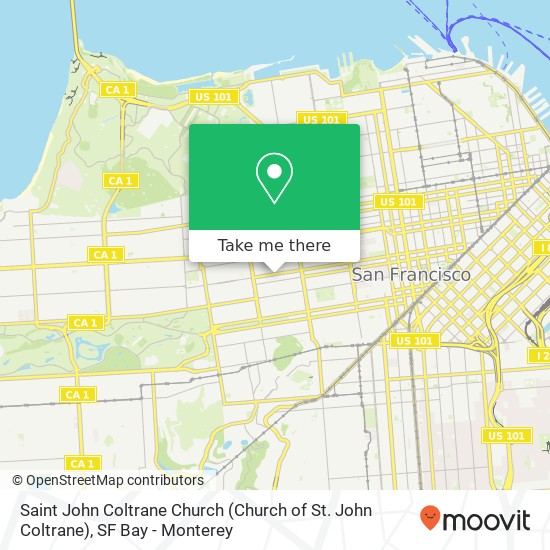 Mapa de Saint John Coltrane Church (Church of St. John Coltrane)