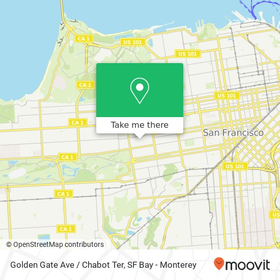 Golden Gate Ave / Chabot Ter map