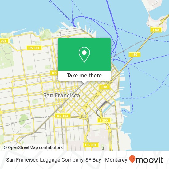 Mapa de San Francisco Luggage Company