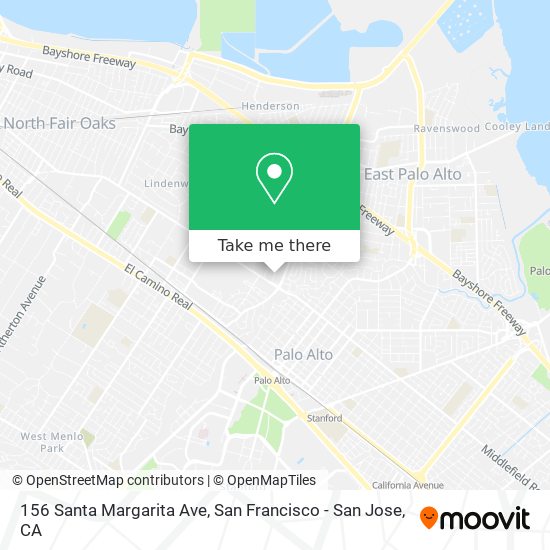 Mapa de 156 Santa Margarita Ave