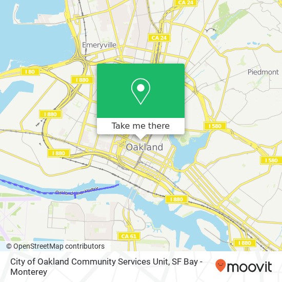 City of Oakland Community Services Unit map