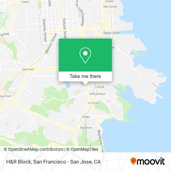 H&R Block map