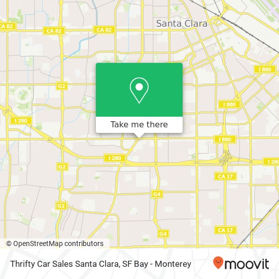 Mapa de Thrifty Car Sales Santa Clara