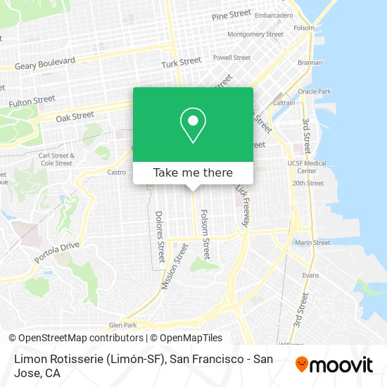 Mapa de Limon Rotisserie (Limón-SF)