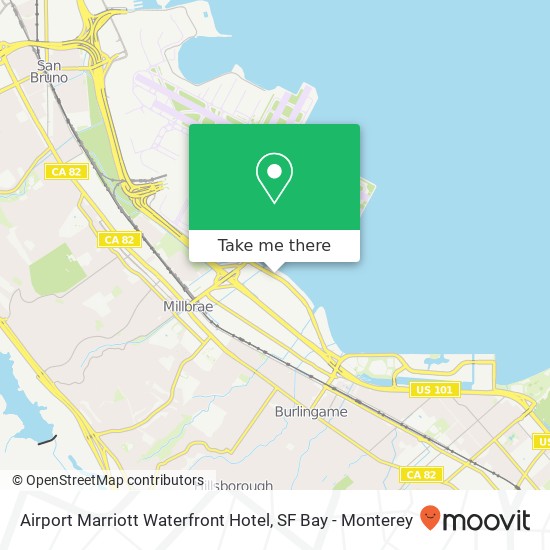 Airport Marriott Waterfront Hotel map