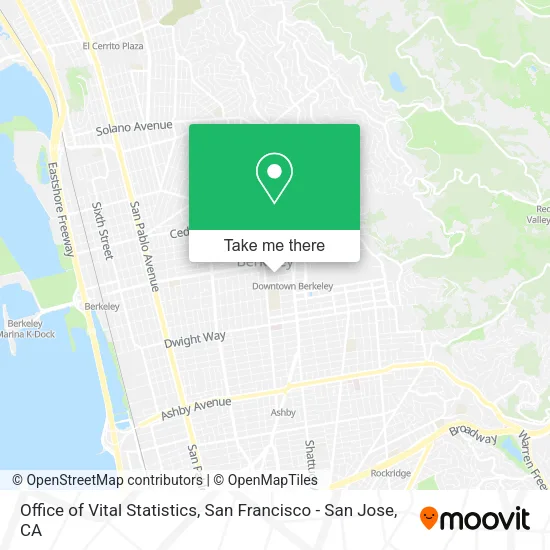 Office of Vital Statistics map