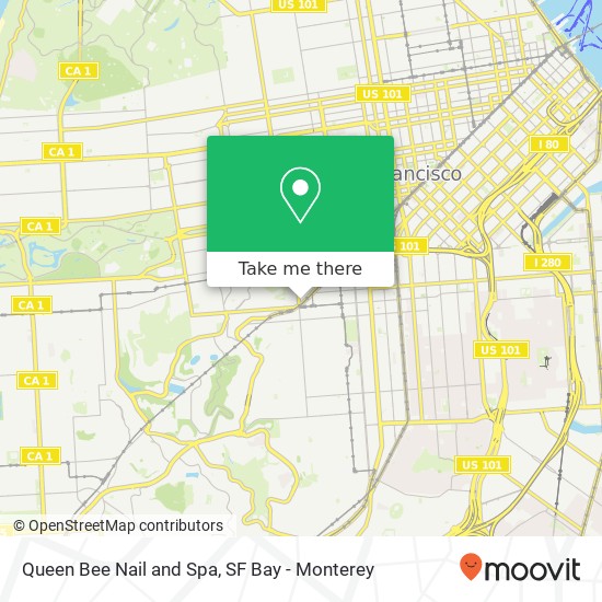 Queen Bee Nail and Spa map