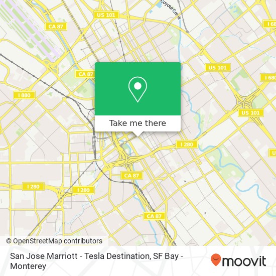 San Jose Marriott - Tesla Destination map