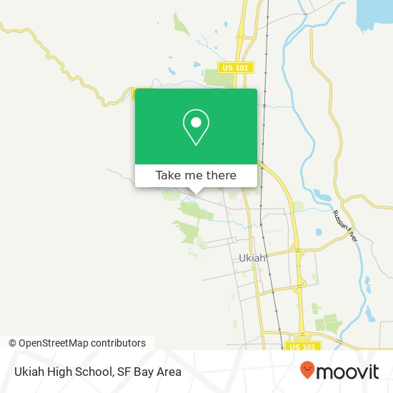 Mapa de Ukiah High School