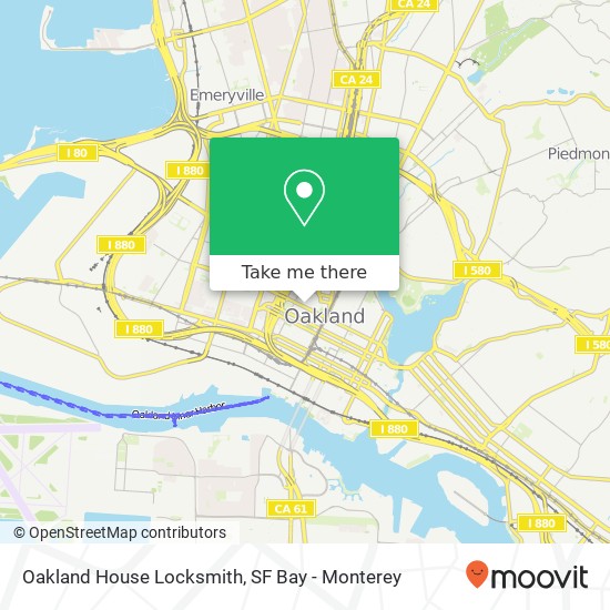 Mapa de Oakland House Locksmith