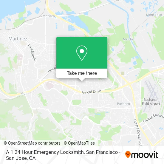 Mapa de A 1 24 Hour Emergency Locksmith