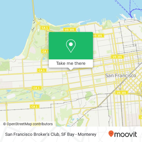 San Francisco Broker's Club map