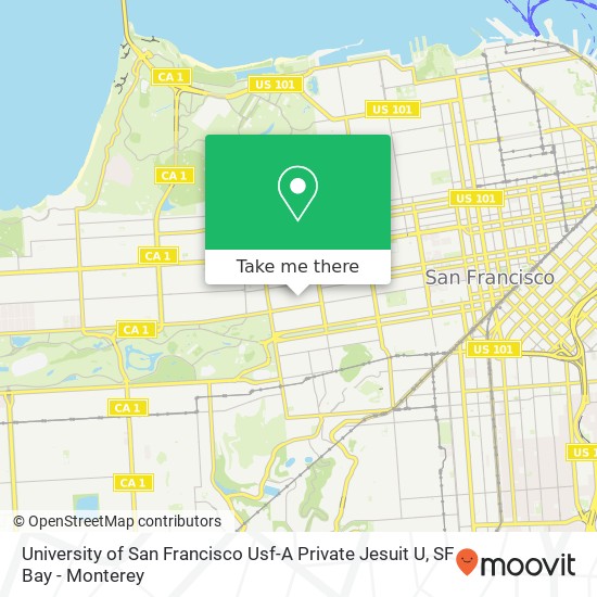 Mapa de University of San Francisco Usf-A Private Jesuit U