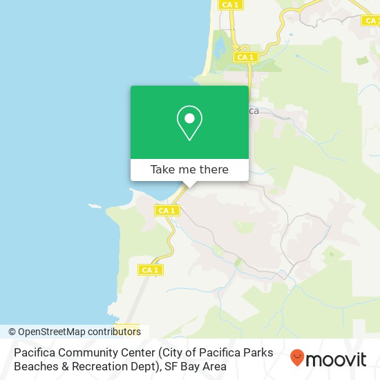 Mapa de Pacifica Community Center (City of Pacifica Parks Beaches & Recreation Dept)