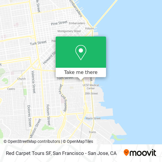 Red Carpet Tours SF map