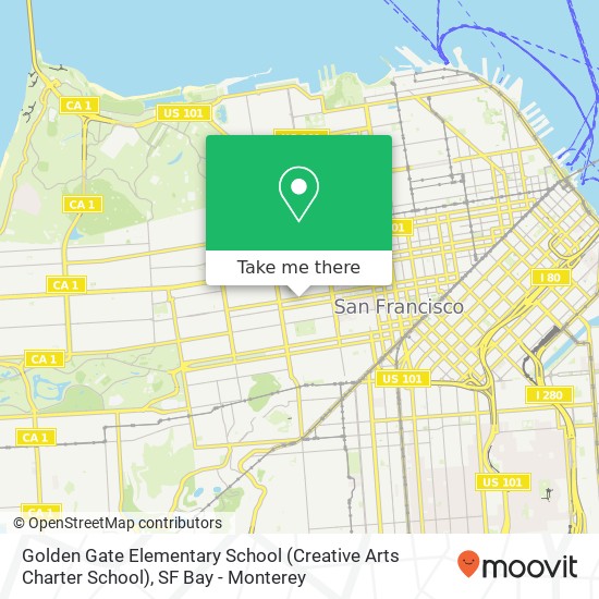 Golden Gate Elementary School (Creative Arts Charter School) map