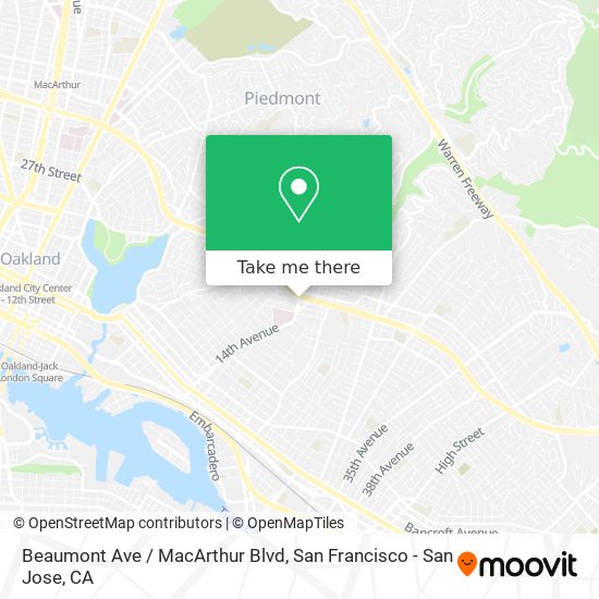 Mapa de Beaumont Ave / MacArthur Blvd