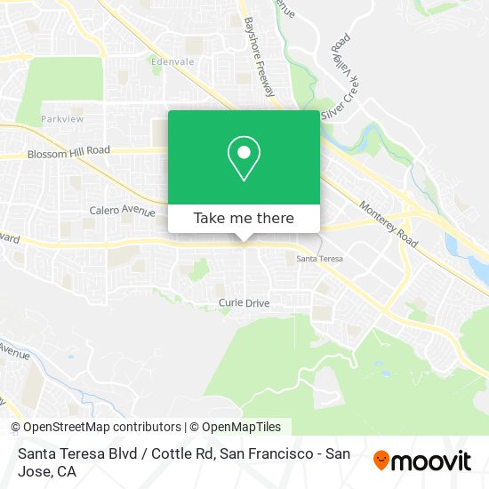 Santa Teresa Blvd / Cottle Rd map
