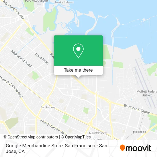 Mapa de Google Merchandise Store