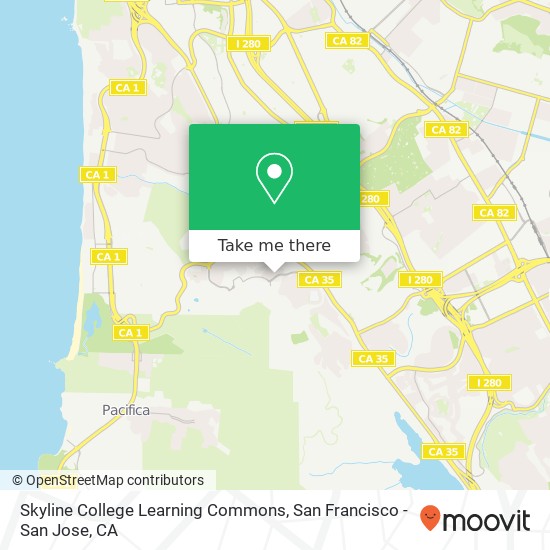 Skyline College Learning Commons map