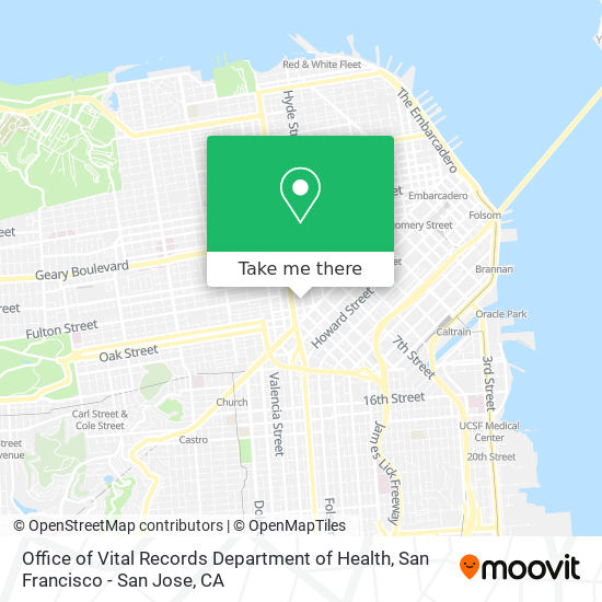 Office of Vital Records Department of Health map