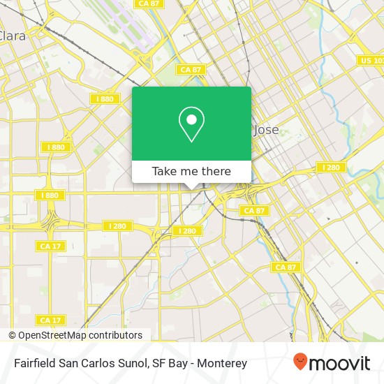 Mapa de Fairfield San Carlos Sunol